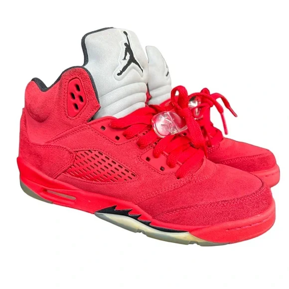 Jordan | Shoes | Nike Air Jordan V 5 Red Suede 27 Retro Bg 